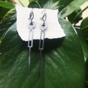 Hand Made clock arm earrings